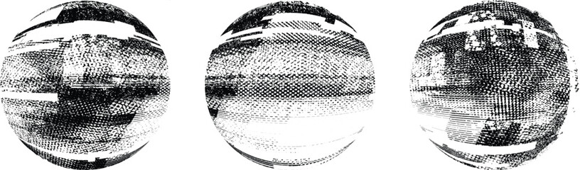 Obraz premium Sprayed black circle set.Graffiti art design . Noise dispersion circle . Spray effect .Grunge texture . Distressed element .vector