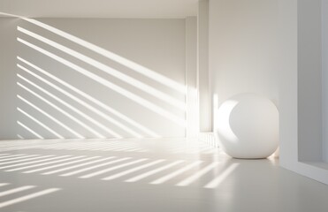white striped floor with light shining on it