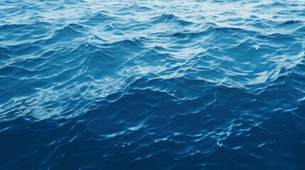 Blue sea water surface with ripples and waves. 3d illustration Generative AI