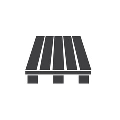 black wooden pallet icon vector element design template