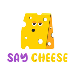 Cool cheese cartoon illustration