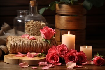 Obraz na płótnie Canvas Ultimate Bliss. Enjoy a Serene Candlelit Spa Massage for Deep Relaxation and Total Rejuvenation