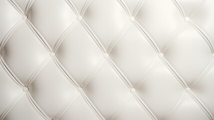 Seamless pattern of white leather upholstery. illustration Generative AI