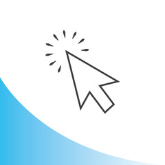 Mouse click icon. Coup sign.