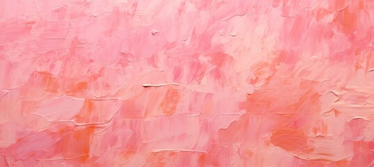 Vibrant and ethereal impressionist background with delicate pink and peach fuzz paint strokes - obrazy, fototapety, plakaty