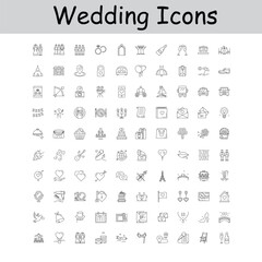 "Wedding Celebration Party Vector Icon Design"