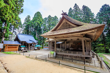 初秋の中尊寺　白山神社　岩手県平泉町　Chusonji Temple in early autumn. Iwate Pref, Hiraizumi town.