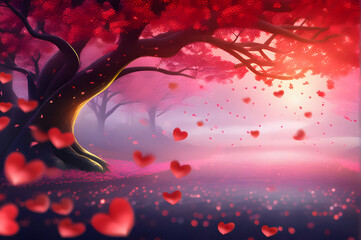 heart theme valentines day background