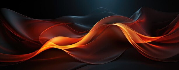 Abstract Fiery Waves in a Fluid and Elegant Design.