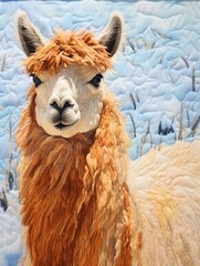 Obraz premium Alpaca Shearing: A Texture Extravaganza with Farm Animals and Fleece