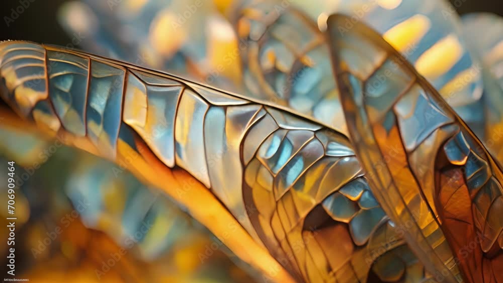 Aufkleber a closeup shot of a erflys wing, showing the intricate patterns and colors that are affected by gene