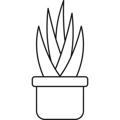 Potted Plant Outline Icon