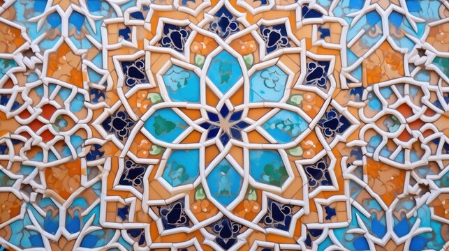Detail of the facade of the Casablanca Mosque, Morocco