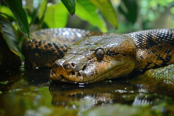 Fototapeta premium Anaconda background . 