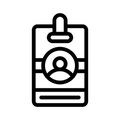 identification card line icon