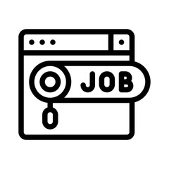 job search line icon