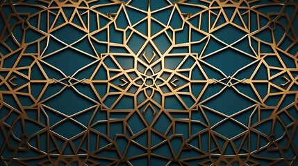 3d illustration of islamic pattern. Geometric background.