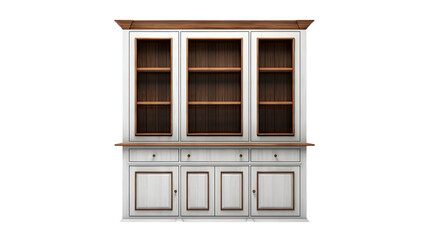 cabinet antique furniture Interior design concept furniture for living isolated on clear png background and transparent background, AI generative.