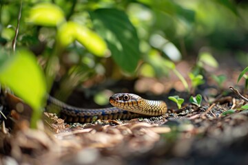 Obraz premium Crawling snake. 