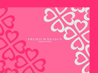 Seamless red love heart pattern illustration. Cute romantic pink hearts background print. Valentine's day holiday background texture, romantic wedding design. Romantic greeting card.