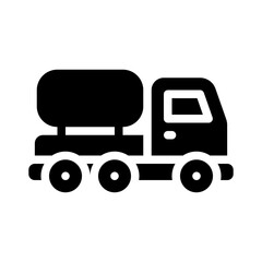 tank truck glyph icon