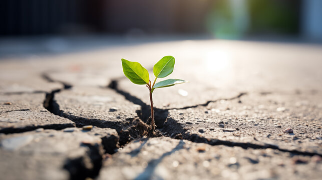 Growth despite the challenges around the plant, AI generated.