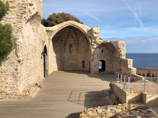 St. Vincent's parish in Tossa de Mar. Mediterranean village. Spain