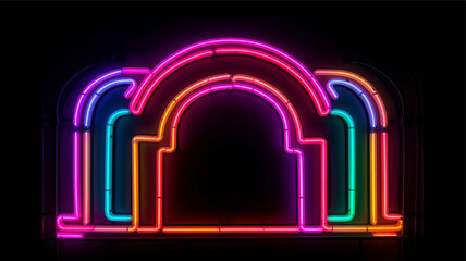Fototapeta premium illustration of neon light, ai, generated, ai generated
