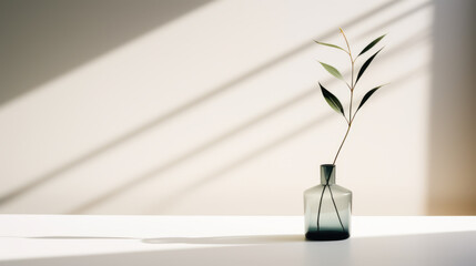  vase with a plant in it minimalistic composition