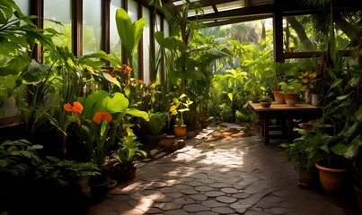 green monstera houseplant in the home interior