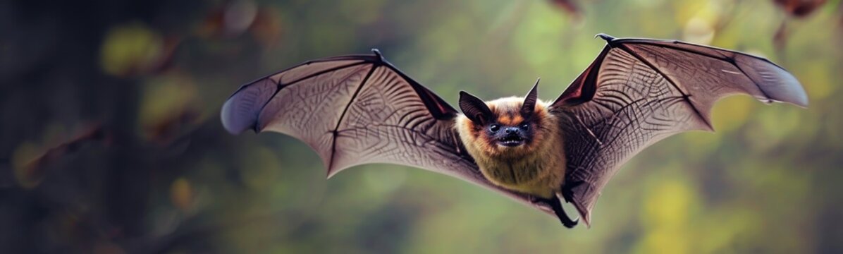 Bat gliding. Banner