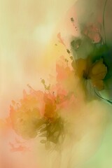 Abstract art background. Luxury minimal style wallpaper with golden flower and botanical leaves, Organic shapes, Watercolor. Vector background for banner, poster, Web and packaging