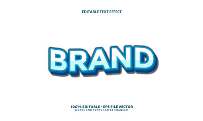 Brand Style Editable Text Effect for clothing brand or T shirt, editable text effect premium vector