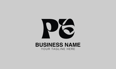 PE p pe initial logo | initial based abstract modern minimal creative logo, vector template image. luxury logotype logo, real estate homie logo. typography logo. initials logo