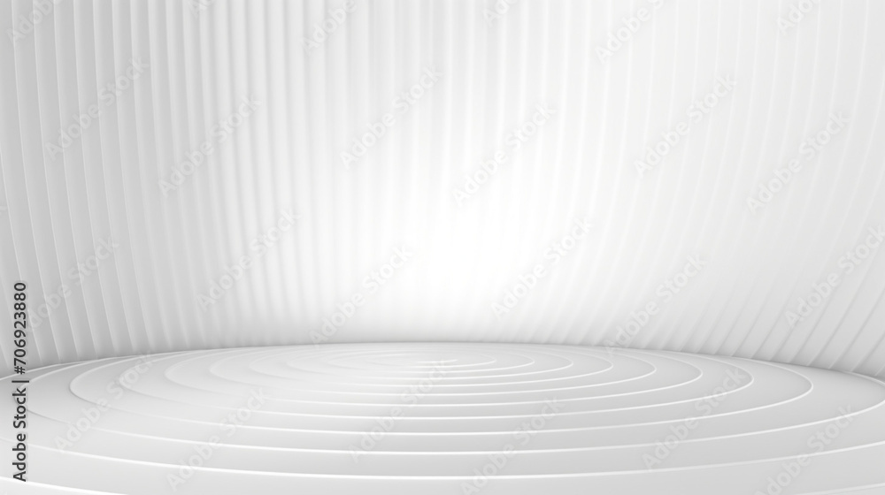Poster abstract white light on wall background for display product. mockup with blank empty scene concept w