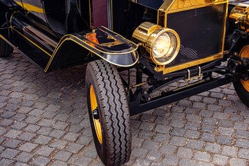 Headlight lamp black vintage classic car