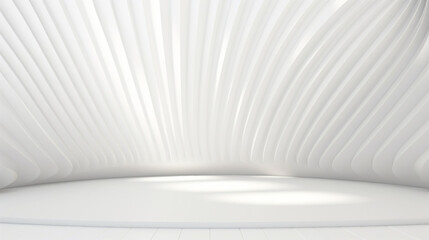 Abstract white light on wall background for display product. Mockup with blank empty scene concept with Generative Ai.