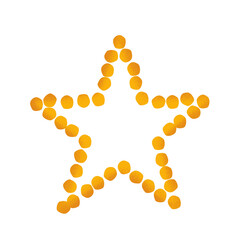 hand drawn golden star shape brush strokes star shape on transparent background 