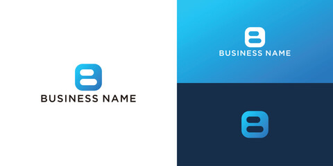 flat design letter b logo template - obrazy, fototapety, plakaty