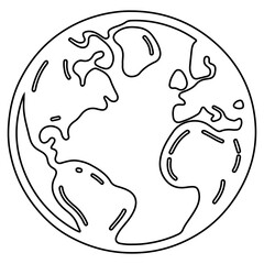 eco earth planet icon doodle black circle of globe world environment day hand draw outline logo...