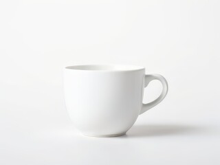 Obraz premium taza blanca en fondo blanco