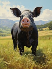 Large Black Pig: A Majestic Breed in the Country