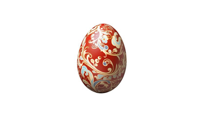 Easter egg isolated on transparent background, Generative ai.