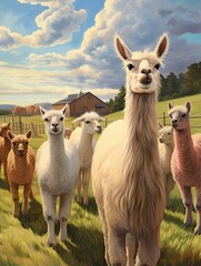 Country Herd: Captivating Nature with Llama Farm Animals