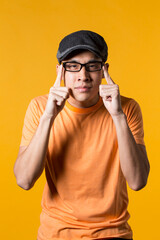 Young thoughtful Chinese man.