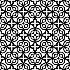 Monochrome pattern, Abstract texture for fabric print, card, table cloth, furniture, banner, cover, invitation, decoration, wrapping.seamless repeating pattern.Black and white color.