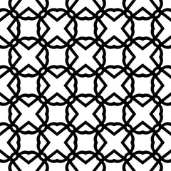 Monochrome pattern, Abstract texture for fabric print, card, table cloth, furniture, banner, cover, invitation, decoration, wrapping.seamless repeating pattern.Black and white color.
