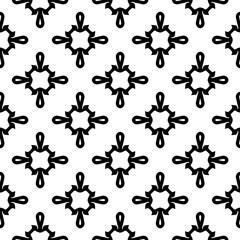 Fototapeta na wymiar Monochrome pattern, Abstract texture for fabric print, card, table cloth, furniture, banner, cover, invitation, decoration, wrapping.seamless repeating pattern.Black and white color.