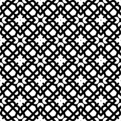 Fototapeta premium Monochrome pattern, Abstract texture for fabric print, card, table cloth, furniture, banner, cover, invitation, decoration, wrapping.seamless repeating pattern.Black and white color.