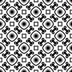 Monochrome pattern, Abstract texture for fabric print, card, table cloth, furniture, banner, cover, invitation, decoration, wrapping.seamless repeating pattern.Black and white color.